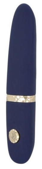 Синий мини-вибромассажер Daisy - 10,75 см. - фото, цены