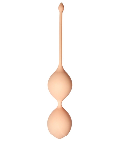 Телесные вагинальные шарики Кегеля со смещенным центом тяжести Delta - фото, цены