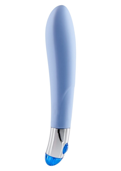 Голубой вибратор Lovely Vibes Elegant - 18,5 см. - фото, цены