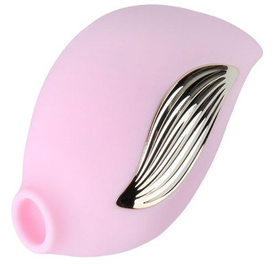 Нежно-розовый клиторальный вибростимулятор-ракушка - фото, цены