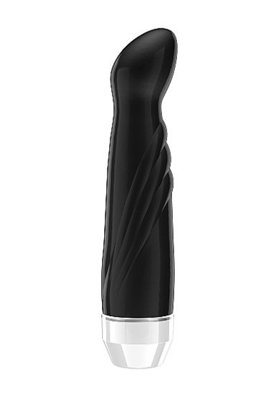 Чёрный вибратор Livvy со скошенной головкой - 15,5 см. - фото, цены