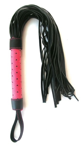Черно-розовая плетка Notabu - 46 см. - фото, цены