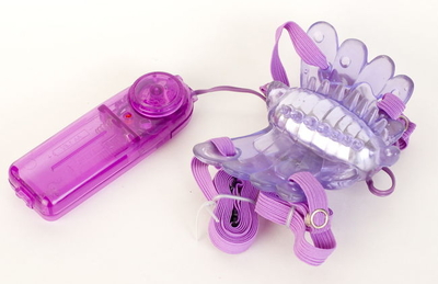Фиолетовый клиторальный стимулятор Sex Butterfly - фото, цены