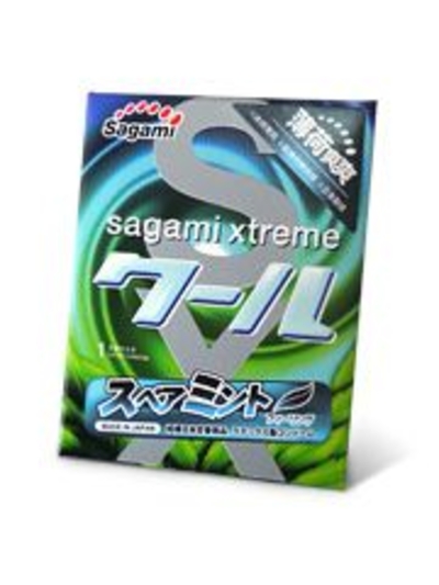 Презерватив Sagami Xtreme Mint с ароматом мяты - 1 шт. - фото, цены