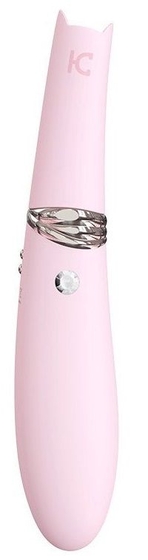 Нежно-розовый вибромассажер Miiss Cc с мембранным стимулятором - 18,5 см. - фото, цены
