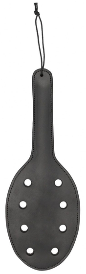 Черная шлепалка Saddle Leather Paddle With 8 Holes - 40 см. - фото, цены