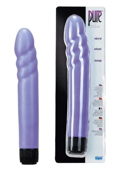 Фиолетовый водонепроницаемый вибромассажер Pure Vibes - 21,8 см. - фото, цены