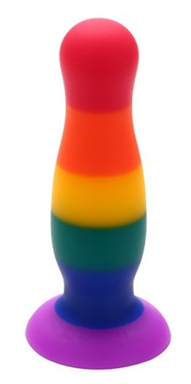Разноцветная анальная пробка Colourful Plug - 12,5 см. - фото, цены