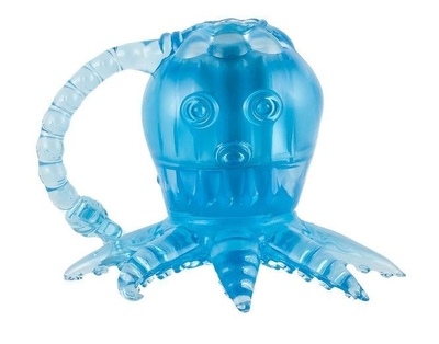 Голубой вибростимулятор в виде осьминога - фото, цены