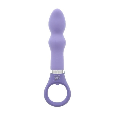Фиолетовый анальный вибратор Good Vibes Ring-g Ribbed - 15,5 см. - фото, цены