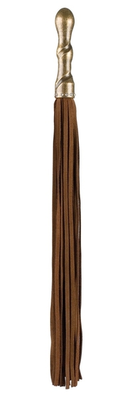 Коричневая плетка Luxury Whip Copper с покрытой медью рукоятью - фото, цены