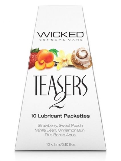 Набор из 10 вкусовых лубрикантов Wicked Teasers 2 - фото, цены