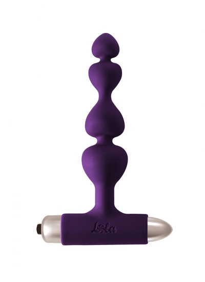 Фиолетовая анальная вибропробка-елочка New Edition Excellence - 15 см. - фото, цены