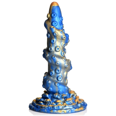 Голубой фантазийный фаллоимитатор Lord Kraken Tentacled Silicone Dildo - 21 см. - фото, цены