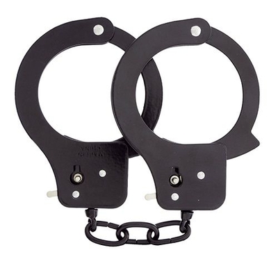 Чёрные наручники из листового металла Bondx Metal Cuffs Black - фото, цены