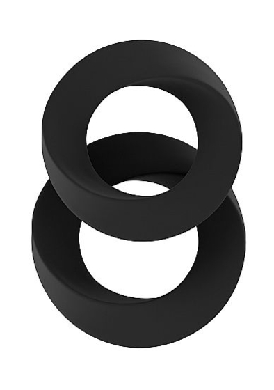 Набор чёрных эрекционных колец Sono №24 - фото, цены