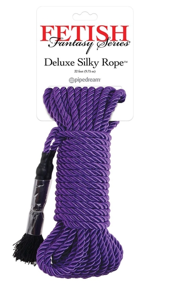 Фиолетовая веревка для фиксации Deluxe Silky Rope - 9,75 м. - фото, цены