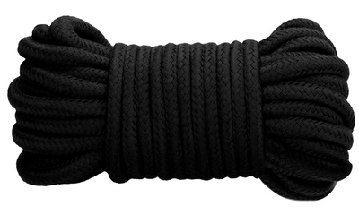 Черная веревка для связывания Thick Bondage Rope -10 м. - фото, цены