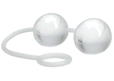 Стеклянные вагинальные шарики Climax Kegels Ben Wa Balls with Silicone Strap - фото, цены