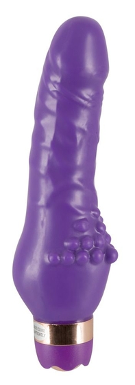 Фиолетовый вибратор Minivibrator с шипиками - 16 см. - фото, цены