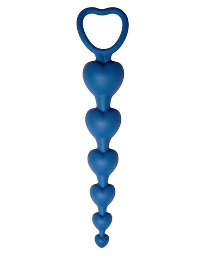Синяя анальная цепочка Love Beam - 19 см. - фото, цены