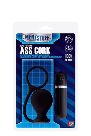 Анальная вибровтулка Menzstuff Ass Cork Wide - 7,5 см. - фото, цены