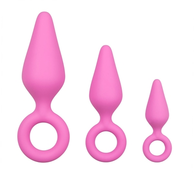 Набор из 3 розовых анальных пробок Pointy Plug Set - фото, цены