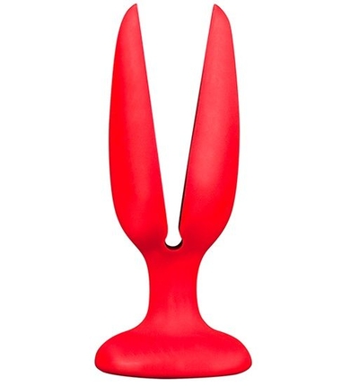 Красная пробка-бутон Menzstuff Flower Butt Plug 5inch - 13,5 см. - фото, цены