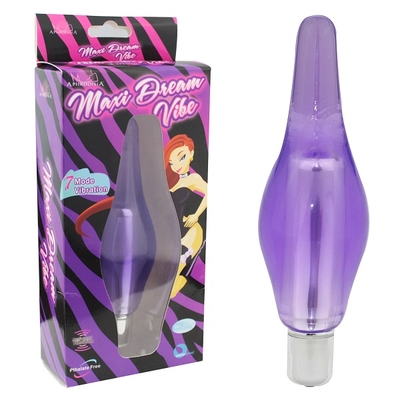 Фиолетовый вибростимулятор-пробка Maxi Dream Vibe - 14,5 см. - фото, цены