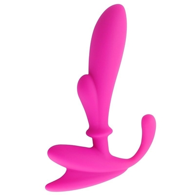 Розовый массажер простаты Anal Pleasure Beginers Prostate Stimulator - 14 см. - фото, цены