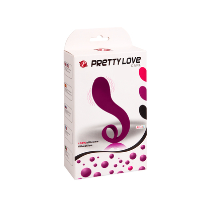 Фиолетовый вибратор с хвостиком Pretty Love - 20,5 см. - фото, цены