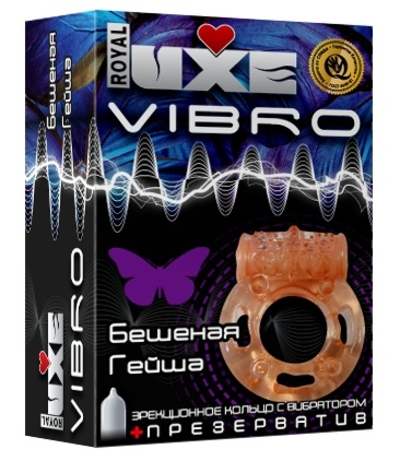 Эрекционное кольцо Luxe Vibro Бешеная гейша - фото, цены