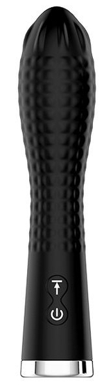 Черный вибромассажер Twirling Twilight - 12,5 см. - фото, цены