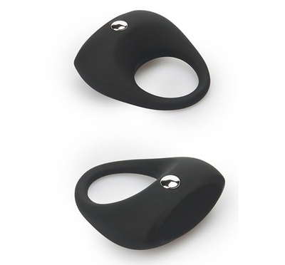 Чёрное эрекционное кольцо Lit-up Silicone Stimu Ring 7 - фото, цены