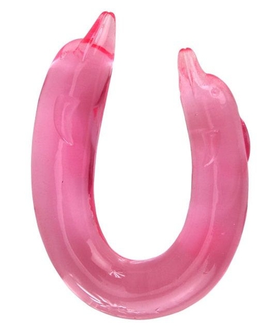 Розовый двойной фаллоимитатор Dolphin - 30,5 см. - фото, цены
