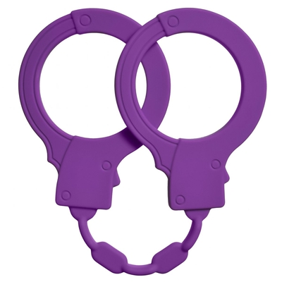 Фиолетовые силиконовые наручники Stretchy Cuffs Purple - фото, цены