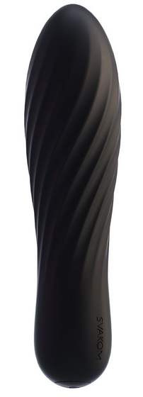 Черная вибропуля Tulip - 10,6 см. - фото, цены