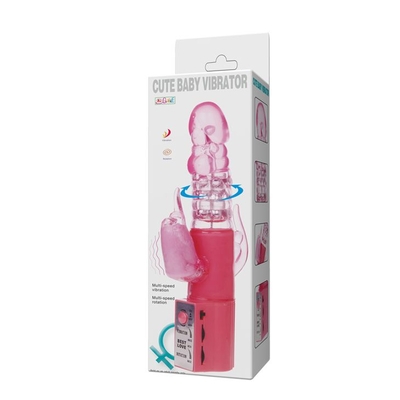Розовый хай-тек вибратор Cute Baby Pink - 24 см. - фото, цены