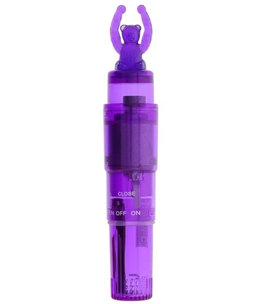 Фиолетовый клиторальный стимулятор-ракета с мишкой Good Vibes Bear Vibrator - фото, цены