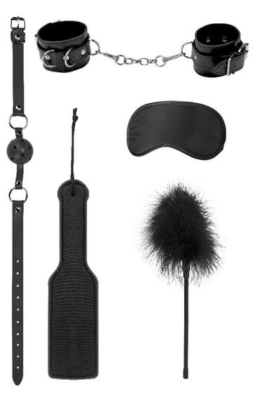 Черный игровой набор бдсм Introductory Bondage Kit №4 - фото, цены