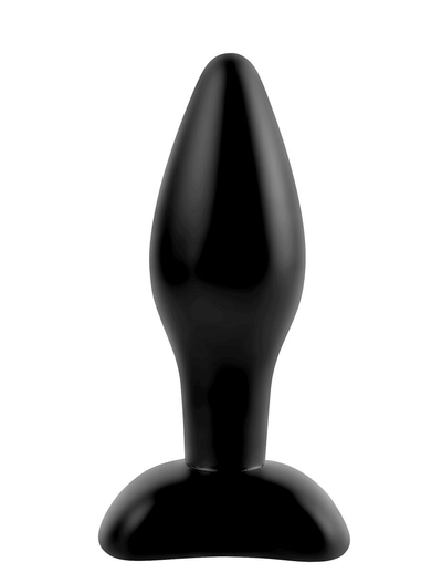 Чёрная анальная пробочка Small Silicone Plug - 11 см. - фото, цены