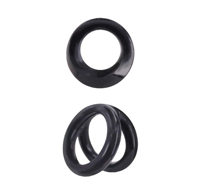 Набор из 2 эрекционных колец Menzstuff Double Loops 2 Silicone Ring: одинарного и двойного - фото, цены