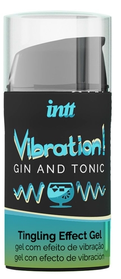 Жидкий интимный гель с эффектом вибрации Vibration! Gin Tonic - 15 мл. - фото, цены