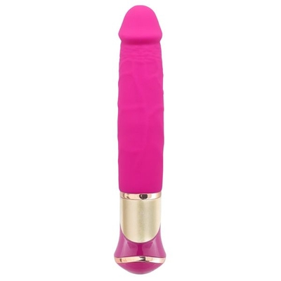 Ярко-розовый вибратор Ecstasy Deluxe Rowdy Dong - 21,5 см. - фото, цены