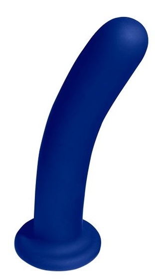 Синий гладкий фаллоимитатор-насадка Pogo - 15,5 см. - фото, цены