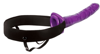 Мужской полый фиолетовый страпон 10 Purple Passion Hollow Strap-On - 24 см. - фото, цены