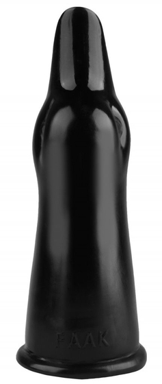 Черная анальная втулка в виде головы уточки - 19,5 см. - фото, цены
