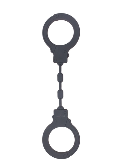 Темно-серые силиконовые наручники - фото, цены
