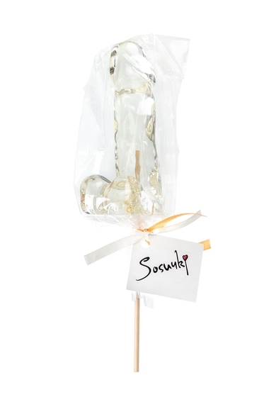 Прозрачный леденец в форме пениса со вкусом пина колада - фото, цены