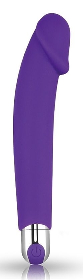 Фиолетовый вибратор Rechargeable Ijoy Silicone Dildo - 16,5 см. - фото, цены